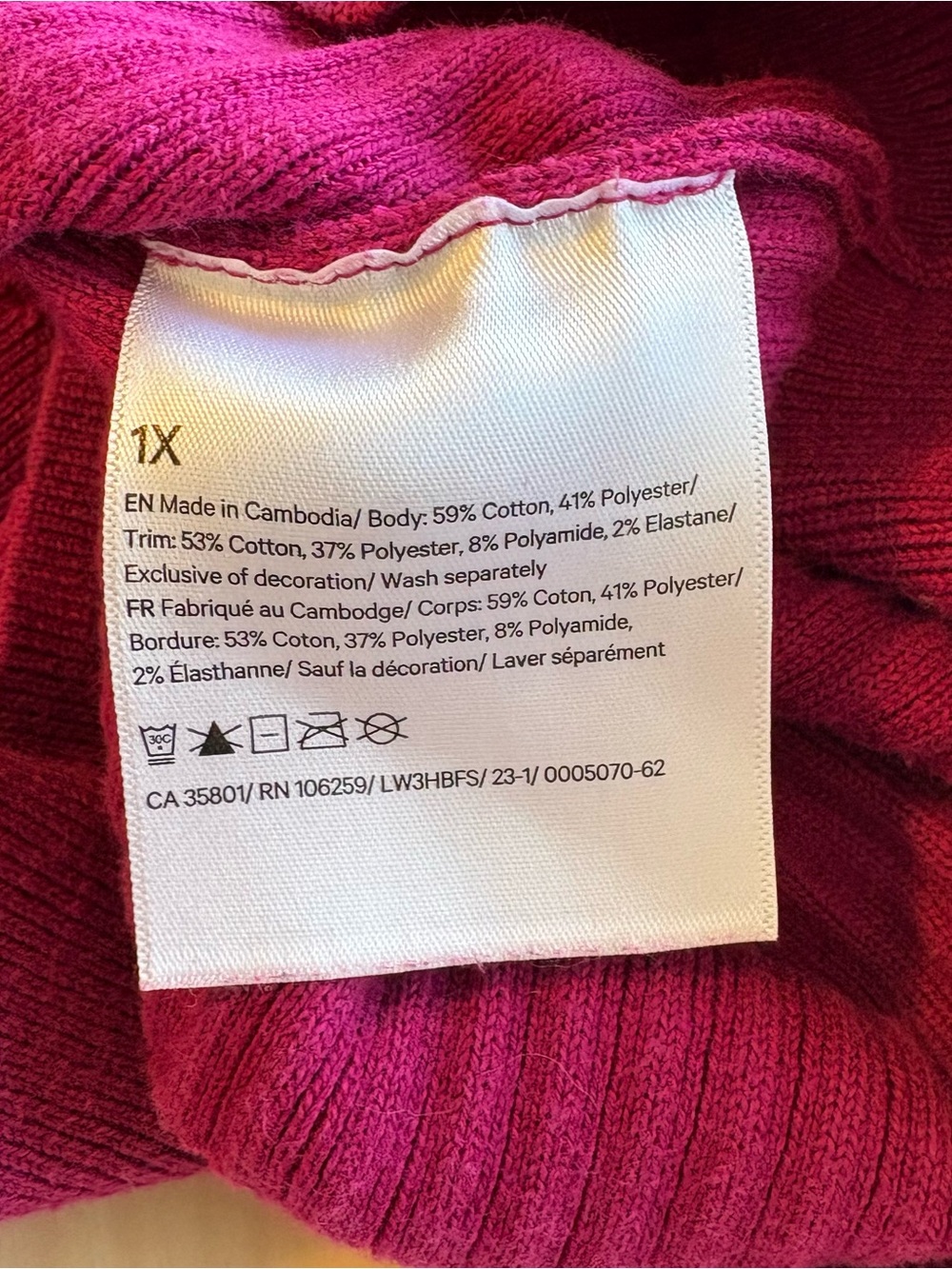 Lululemon Pink Raspberry Ribbed Knit Crewneck Sweater Pullover Size 1X - Picture 6 of 6